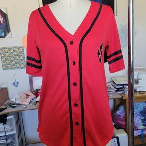Harley Quinn Red Baseball Women's Top